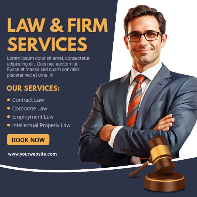 Purple Maximalist Law & Firm Services Instagram Post Wpis na Instagrama template