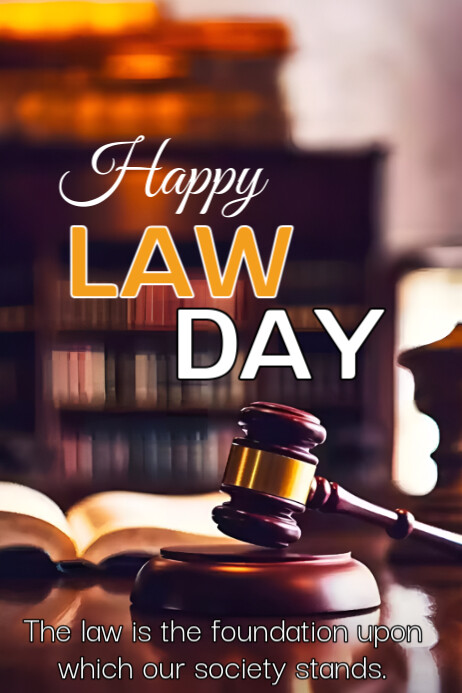 Purple Maximalist Law Day Poster Template | PosterMyWall