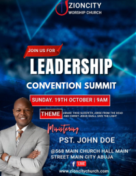 Purple Maximalist Leadership Convention Service  Flyer (us Letter) template