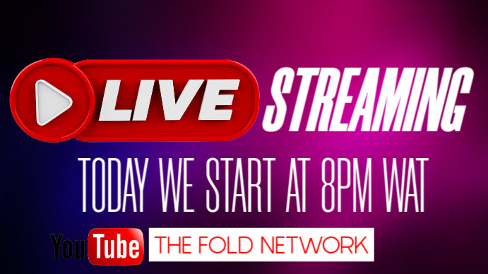 Purple Maximalist Live Streaming Youtube Thumbnail template