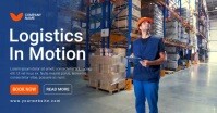 Purple Maximalist Logistics In Motion Facebook Shared Image template
