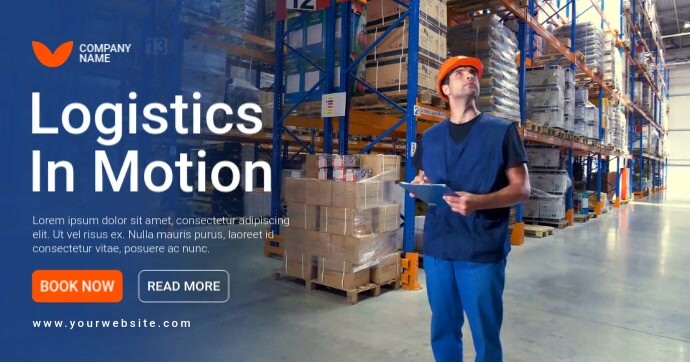 Purple Maximalist Logistics In Motion Facebook Shared Image template