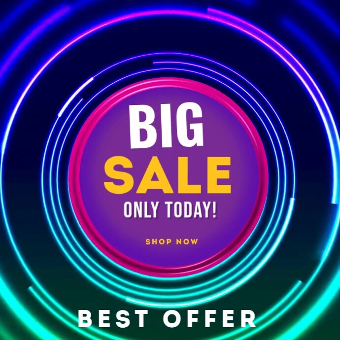 Purple Maximalist Mega Sale  Instagram Post template