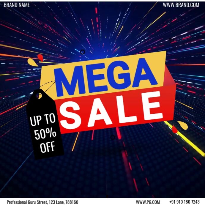 Purple Maximalist Mega Sale  Instagram Post Iphosti le-Instagram template