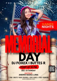 Purple Maximalist Memorial Day A2 template