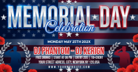 Purple Maximalist Memorial Day Celebration Facebook Shared Image template