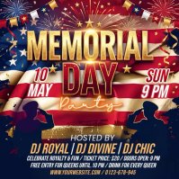 Purple Maximalist Memorial Day Celebration Instagram Post Video template
