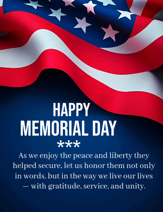 Copy of Purple Maximalist Memorial Day Flyer (us Letter) | PosterMyWall