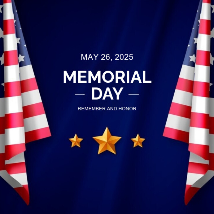 Purple Maximalist Memorial Day Flyer Instagram Post Template | PosterMyWall