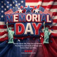 Purple Maximalist Memorial Day Instagram Post Instagram-bericht template