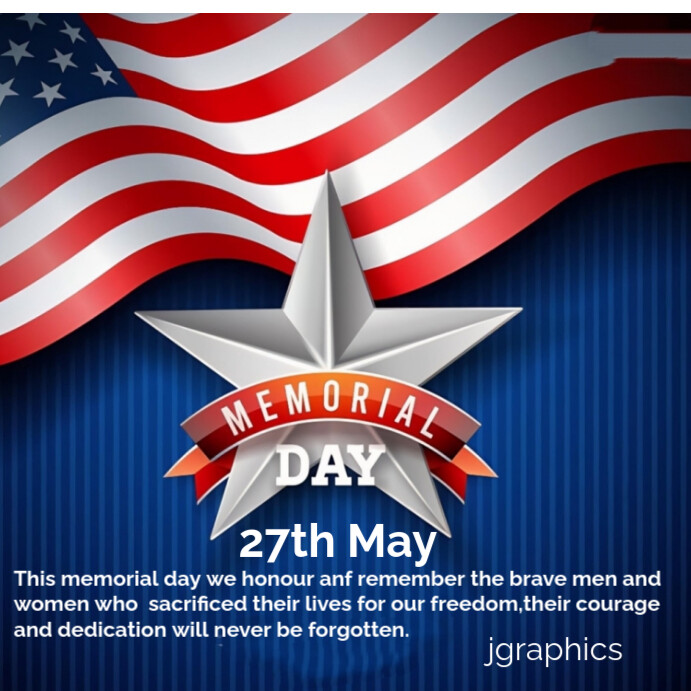 Copy of Purple Maximalist Memorial Day Instagram Post | PosterMyWall