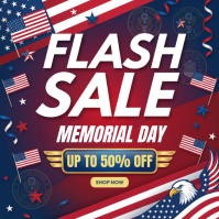 Purple Maximalist Memorial Day Sale Instagram Post template