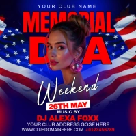 Purple Maximalist Memorial Day Square (1:1) template