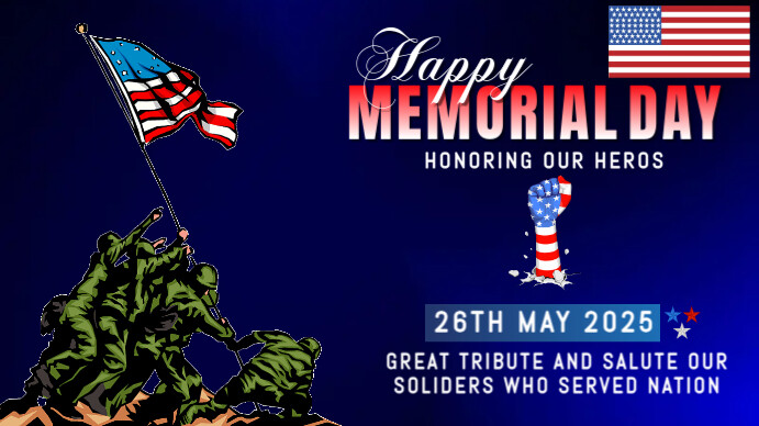 Purple Maximalist Memorial Day Twitch Overlay template