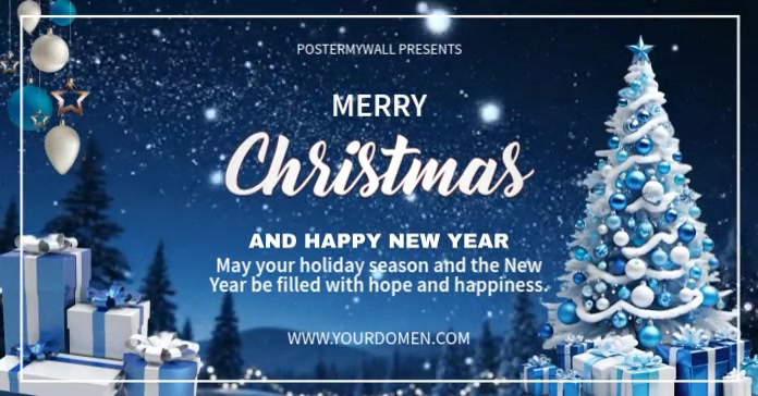 Copy of Purple Maximalist Merry Christmas And Happy New Year Greetings ...