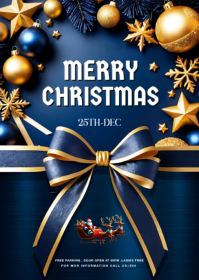 Purple Maximalist Merry Christmas Card Party A6 template