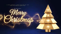 Purple Maximalist Merry Christmas Video Greeting  Digital Display (16:9) template