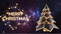Purple Maximalist Merry Christmas Wish Template Digital Display (16:9)