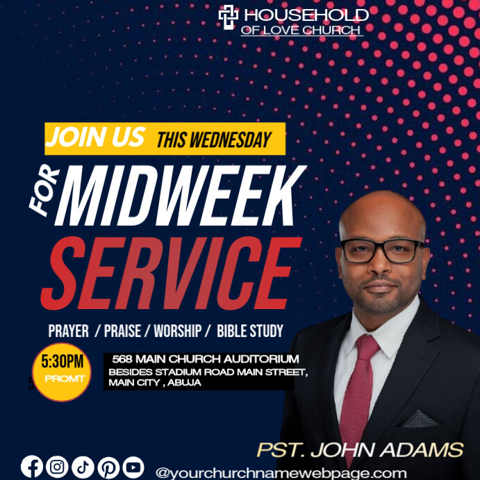 Copy of Purple Maximalist Midweek Church Service Instagram Post ...