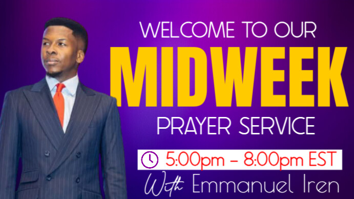 Purple Maximalist Midweek Service Youtube Thumbnail template