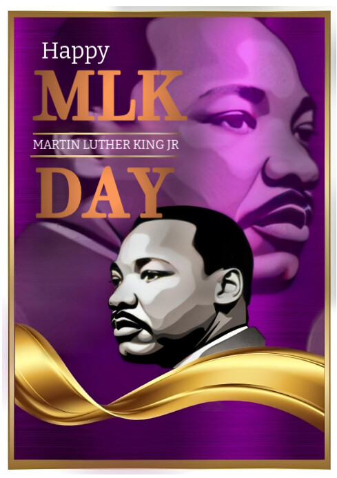 Copy of Purple Maximalist Mlk Day A4 | PosterMyWall