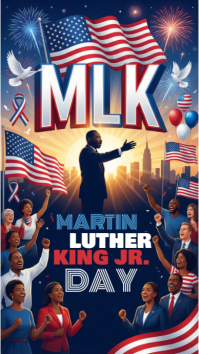 Purple Maximalist Mlk Day Instagram Story template