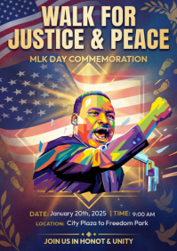 Purple Maximalist Mlk Prayer Breakfast A4 template