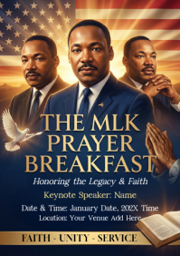 Purple Maximalist Mlk Prayer Breakfast A4 template