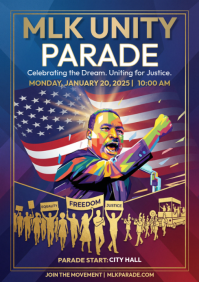 Purple Maximalist Mlk Prayer Breakfast A4 template