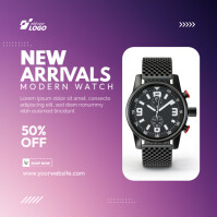 Purple Maximalist Modern Watch Sale,  Instagram Post template