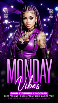 Purple Maximalist Monday Party Instagram Story template