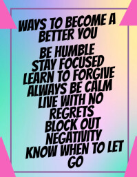 Purple Maximalist Motivational Poster Flyer (us Letter) template