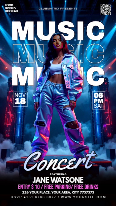 Concert Is Back Creative Example Music Concert Event Template | PosterMyWall