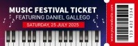 Purple Maximalist Music Festival Ticket Twitter Banner template