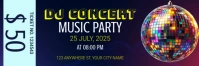 Purple Maximalist Music Party Twitter Banner template