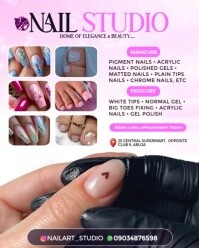 Purple Maximalist Nails Art Salon Template  Instagram Portrait