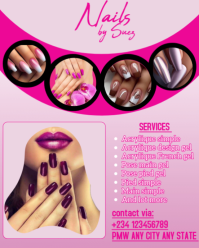 Purple Maximalist Nails Template  Instagram Portrait
