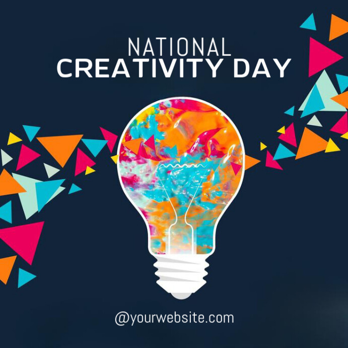 Purple Maximalist National  Creativity Day Instagram Post template
