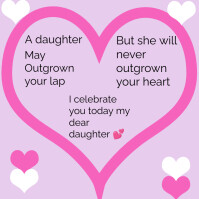 Purple Maximalist National Daughter Day Templ Instagram Plasing template