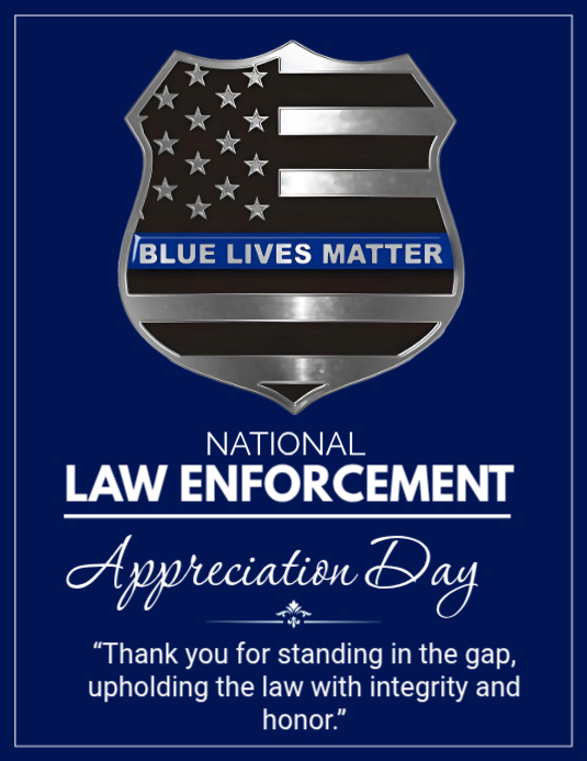 Plantilla de Purple Maximalist National Law Enforcement Appreciation ...