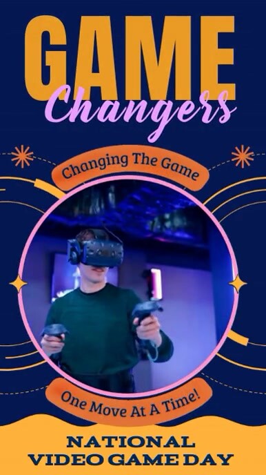 Purple Maximalist National Video Game Day  Ti Vídeo do TikTok template