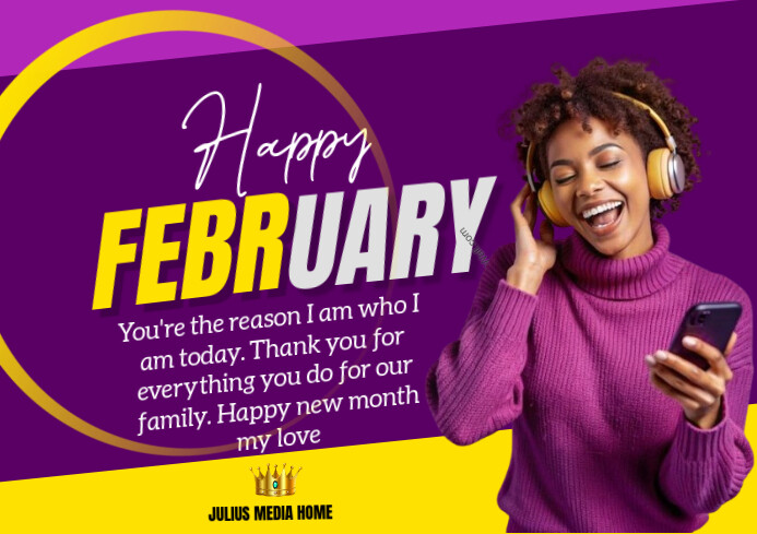 Purple Maximalist New Month  A4 template