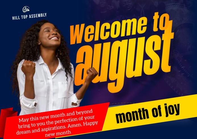 Purple Maximalist New Month August A4 template