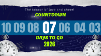 Purple Maximalist New Year Countdown Digital Display (16:9) template