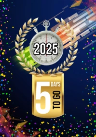 Purple Maximalist New Year Countdown Template A2