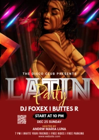 Purple Maximalist Night Club A6 template