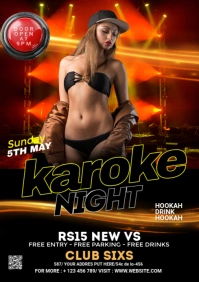 Purple Maximalist Night Club Party A2 template