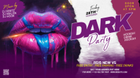 Purple Maximalist Night Club Party Twitter Post template