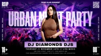 Purple Maximalist Nightclub Flyer Twitter Post Twitter-bericht template