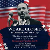 Purple Maximalist Office Closed Instagram Post template